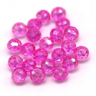 Бусины кастрюли 4*3мм, малиновый прозрачный